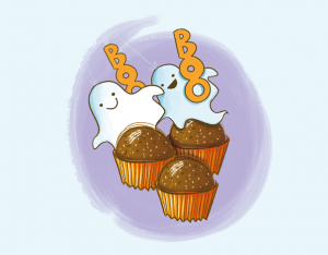 Muffin al cioccolato per Halloween