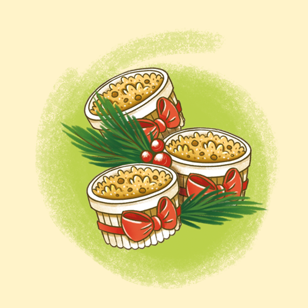 Crumble di Natale con pere, cannella e zenzero