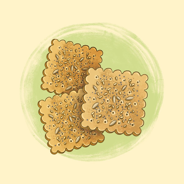 Crackers integrali con mix di semi oleosi