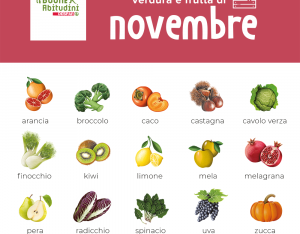 Il carrello di stagione: verdura e frutta del mese di novembre